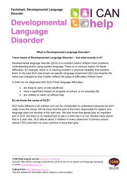 Developmental Language Disorder