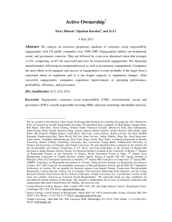 Active Ownership - Harvard Business School