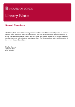 Library Note - Parliament UK