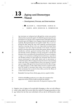 Aging and stereotype threat