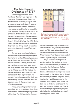 The Northwest Ordinance of 1787