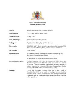 Inquest into the death of Narayana SIMPSON