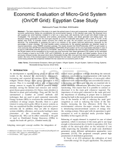 Economic Evaluation of Micro-Grid System (On/Off Grid): Egyptian