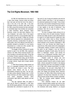 The Civil Rights Movement, 1960-1980