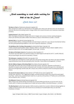 39 Clues Read-alikes - Upper Arlington Public Library