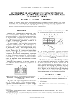 optimization of actuator with permanent magnet from viewpoint of