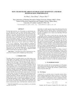 New Color Filter Arrays of High Light Sensitivity