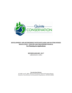 Planning Policy - Quinte Conservation