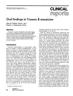 CLINICAL Oral findings in Trisomy 8 mosaicism