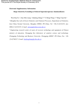 Electronic Supplementary Information Shape Selectivity Extending