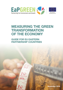 measuring the green transformation of the economy