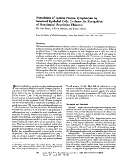 Stimulation of Lamina Propria Lymphocytes by Intestinal Epithelial