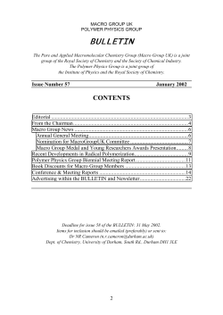 MACRO GROUP UK - Royal Society of Chemistry
