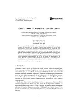 WORDS VS. CHARACTER N-GRAMS FOR ANTI