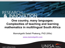 One country, many languages: Complexities of