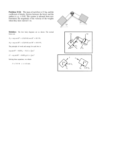 Problem 15.26 The mass of each box is 12 kg, and the coefficient of