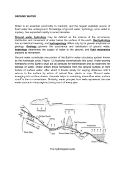 GROUND WATER