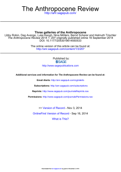 The Anthropocene Review