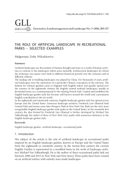 - Geomatics, Landmanagement and Landscape GLL