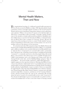 Mental Health Matters, Then and Now