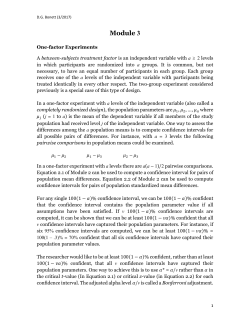 Single-factor Experiments