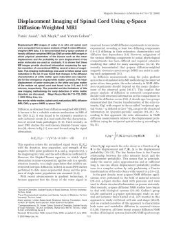 Displacement imaging of spinal cord using q