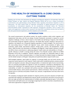 THE HEALTH OF MIGRANTS: A CORE CROSS
