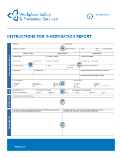 instructions for investigation report