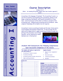 Accounting I - Romeo Community Schools