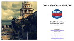 Cuba New Year 2015/16 - Cuba Educational Travel