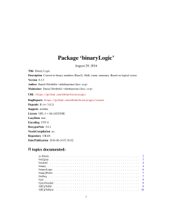 Package `binaryLogic`