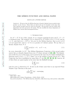 The M\" obius function and distal flows