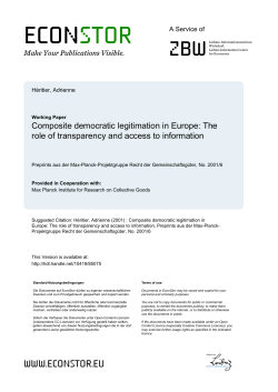 Composite democratic legitimation in Europe