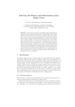Inferring 3D Shapes and Deformations from Single Views