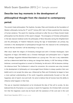 Mock Exam Question 2015