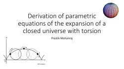 Derivation of parametric equations of the expansion of a closed