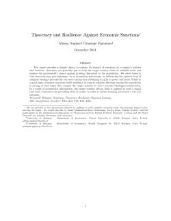 Theocracy and Resilience Against Economic Sanctions!