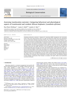 Assessing translocation outcome
