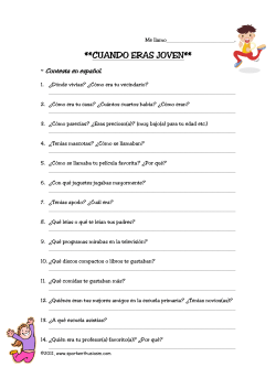 cuando eras joven.