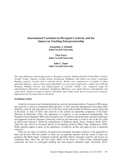 International Variations in Divergent Creativity and the Impact on