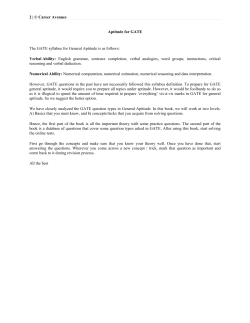 2 | &copy; Career Avenues Aptitude for GATE The GATE syllabus