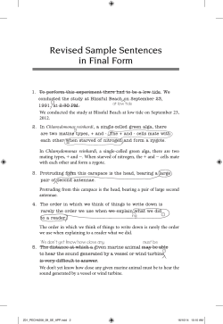 Sample Sentences Revised, Chapter 6 (9th ed)