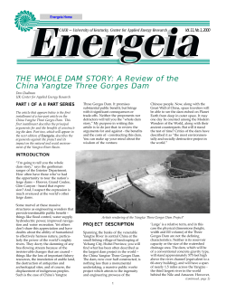 THE WHOLE DAM STORY: A Review of the China Yangtze Three