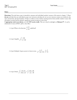 Test 1 x + 5 x − 8