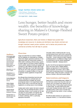 Less hunger, better health and more wealth: the benefits of