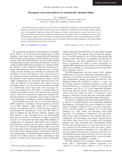 Hexagonal convection patterns in atomistically simulated fluids