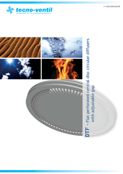 Flat perforated central disc circular diffusers with