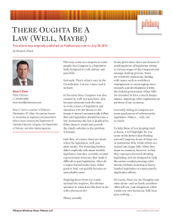 There OughTa Be a Law (weLL, MayBe)