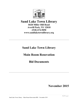 Bid Form - Sand Lake Town Library