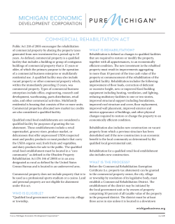 MEDC FactSheet - Commercial Rehabilitation Act